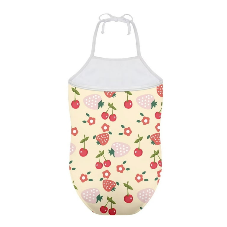 FOR U DESIGNS Cherry Strawberry Girls Halter Swimsuit One Piece Size 5-6  Years Fashion Quick Dry Beach Sport Halter Swimwear Kids Summer Bathing Suit  - Walmart.com