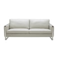 thumbnail image 5 of Light Grey Italian Leather Living Room Sofa Set 3Pcs J&M Constantin Contemporary, 5 of 8