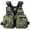 Army green, variant on Fishing Multiple Pockets Floatation Vest Adults Waistcoat