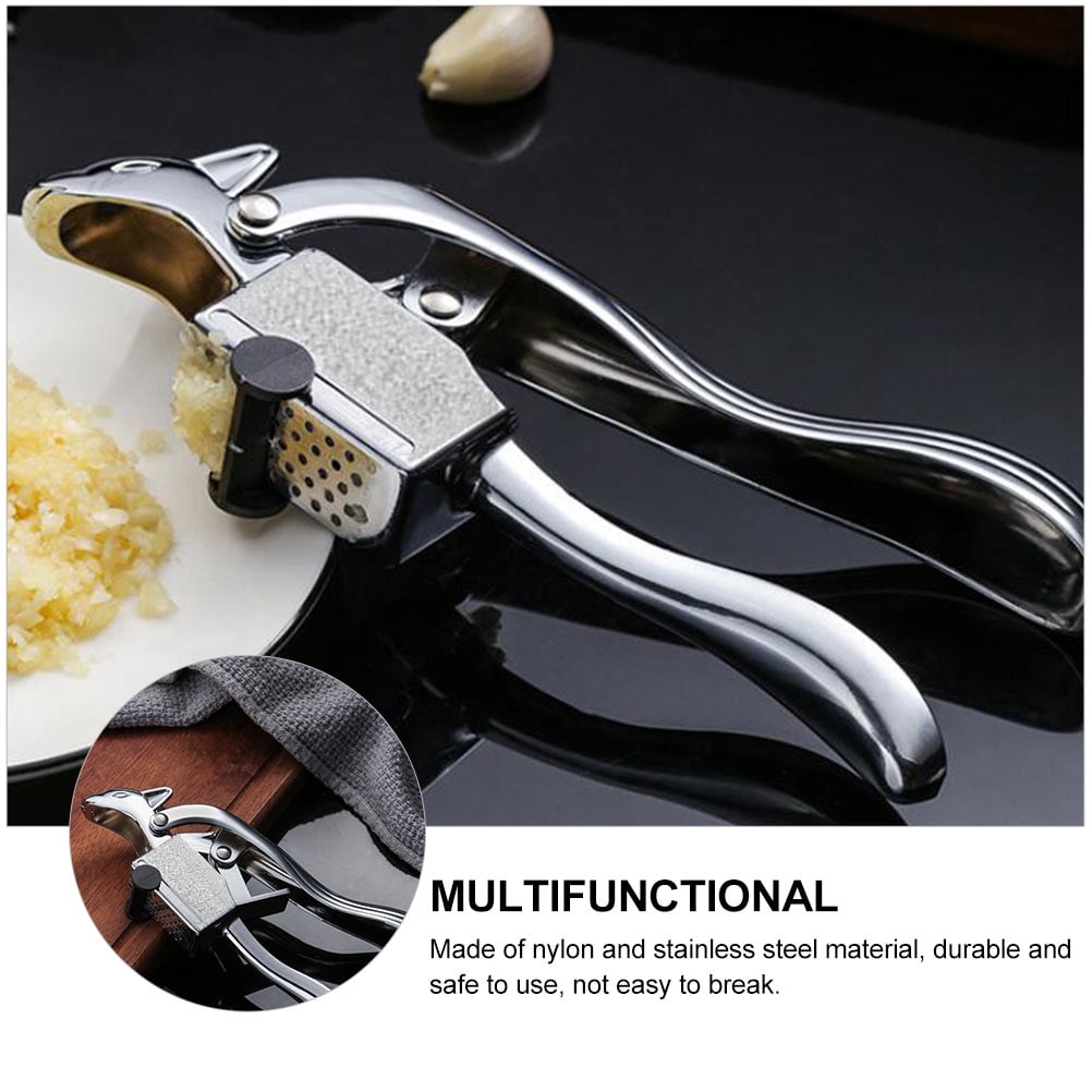 UPOUART Manual Garlic Crusher 1Pc Stainless Steel Kitchen Tool Easy to Clean Garlic Press