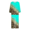 thumbnail image 2 of UPPADA Women's Two Piece Outfit Short Sleeve Pullover with Drawstring Long Pants Tracksuit Jogger Set Summer Clothes Women's Matching Crop Top and Pant Set, 2 of 4