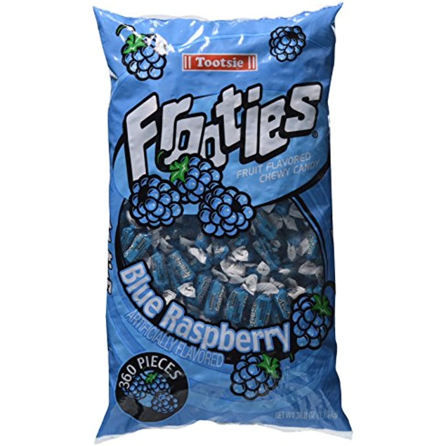 Tootsie Frooties Blue Raspberry, 38.8 Oz Bag (360 Count)