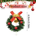 thumbnail image 3 of 10 Pieces Mini Christmas Wreaths 2.56" Artificial Xmas Wreath Hanging Ornaments for Cake Decor,Cute Miniature Wreaths for Door Windows Wall Stairs Christmas Tree Decorations, 3 of 9