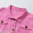 thumbnail image 4 of Esaierr Baby Toddler Boy Girls Denim Jacket for Kids Jean Jackets Girl Long Sleeve Button Multi-colour Gradient Colour Jeans Outwear 3M-10T, 4 of 5