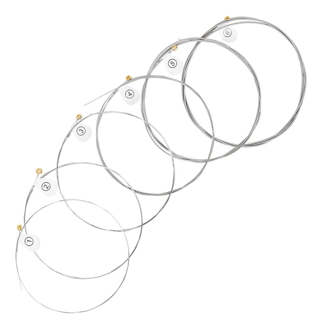FESTFENDS 6Pcs Electric Acoustic Guitar Strings Durable String Bead Gold Assorted Color for Guitar Players