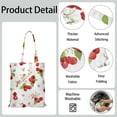thumbnail image 5 of Reusable Canvas Tote Bag – Cute Pink Cherry Print – Eco-Friendly Grocery & Beach Bag for Women and Girls – Aesthetic Fruit-Inspired Cotton Tote for Cherry Lovers, 5 of 7