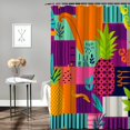 thumbnail image 3 of RKSupls Abstract Art Pineapple Shower Curtain, Valentine's Day Waterproof Shower Curtain with Hooks for Home Bathtub Bathroom Decor Washable Fabric Curtains,213x180cm, 3 of 5