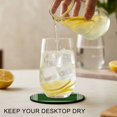 thumbnail image 2 of Green Greek Key Coasters Set of 2, Geometric Greece Ancient Farmhouse Geo Absorbent Coasters for Drinks, Coaster for Bar Office Dining Coffee Table Accessories Decor, Non Slip Round Desk Coaster, 2 of 9