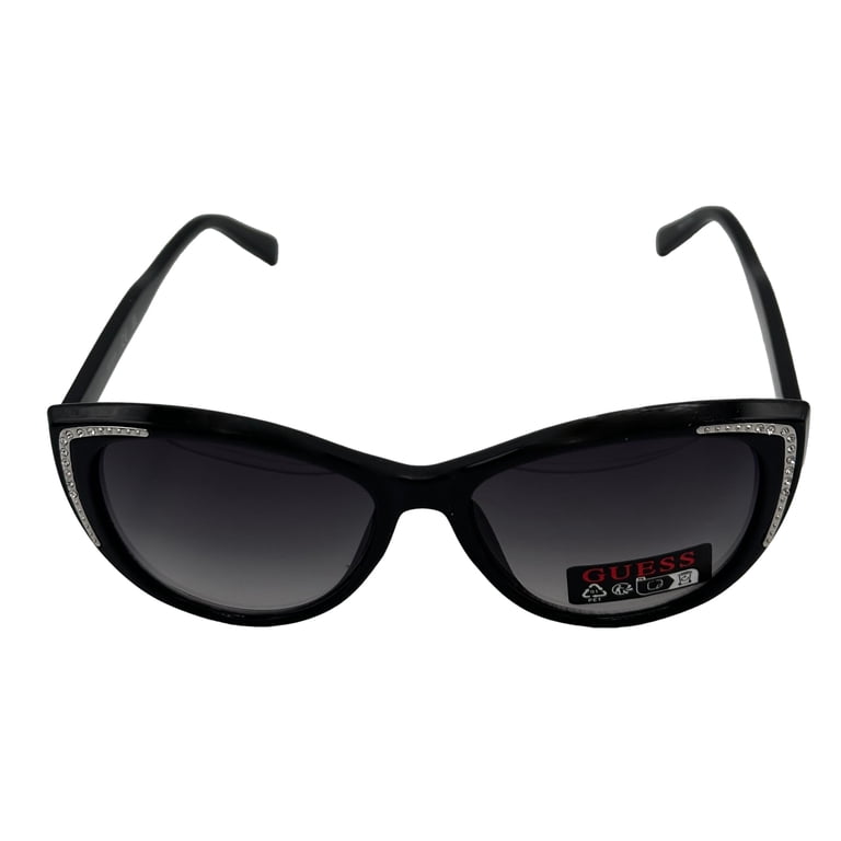 Guess Sunglass Womens Shiny Black Cat Eye Smoke Gradient  display picture 3