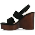 thumbnail image 2 of Journee Womens Ayvee Buckle Platform Wedge Sandals, 2 of 9