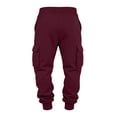 thumbnail image 4 of Mens Fleece Cargo Sweatpants Heavyweight Elastic Waist Pants with Pockets Baggy Drawstring Jogger Pants, 2XL, 4 of 4