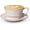 Vintage Latte Art, variant on Ceramic Latte Cup with , 12 OZ Cappuccino Cup  Cafe Art Cups for Espresso Turkish Coffee,  Latte Mugs  Cups and Saucers Porcelain Set for Baristas Wedding Gifts