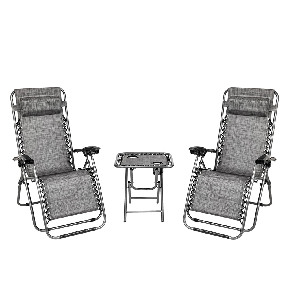 Details about   Zero Gravity Reclining Chairs Folding Garden Lounge Outdoor Beach Lawn W/Trays 