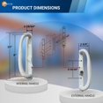 thumbnail image 2 of 10"  Sliding Patio Glass Door White Offset Pull Handle Set Replacement with Keys fits 3 ¹⁵/₁₆ inches Hole Spacing, and 1-1/4" to 2-1/4" Door Thickness, 2 of 8