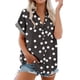 thumbnail image 4 of Fiudx Camisas para Mujer Blusa Casual de Solapa para Mujer con Estampado de Manga Corta y Botones, 4 of 7