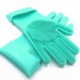 thumbnail image 5 of Guantes de silicona para lavar platos, guantes de goma para fregar, cepillo de limpieza de esponja para platos, tareas domésticas, cocina, coches, 5 of 5