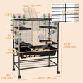 thumbnail image 3 of PawHut Cage Roulante pour Hamster de 43 Pouces, avec Système de Tubes Tunnel, Tablette de Rangement, 3 of 10