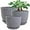 Grey Speckles, variant on 12/10/9 Large Modern Plant Pots, Plastic Planters with Drainage Holes and Saucers for Indoor Outdoor Plants Flowers, White Speckles