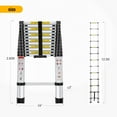 Yesker 12.5ft Telescoping Ladder Aluminum Telescopic Extension Multi