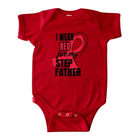 

Inktastic Sickle Cell Awareness I Wear Red For My Step Father Gift Baby Boy or Baby Girl Bodysuit