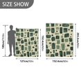 thumbnail image 6 of Yayeee Throw Blanket for Couch Soft Warm 50" x 60" Sofa Chair Bed Decoration, Green Geometric, 6 of 7