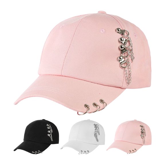 Adult Casual Solid Adjustable Iron Ring Baseball Caps Snapback Cap Baseball Cap Sun Hat for Women Men Teen Boys Girls