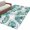 White Blue, variant on Green Monstera Leaves Area Rugs 2.7'x5', Small Throw Rugs for Kitchen Bedroom, Tropical Blue Palm Leaf Botanical Summer Indoor Outdoor Rug Non-Slip Low Pile Carpet Runner Reversible Floor Mats