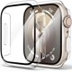 thumbnail image 1 of Yanonmyfd Funda rígidas para PC compatibles con Apple Watch Series 6 5 4 SE, funda protectora completa con protector de pantalla de vidrio templado para iWatch 40mm (Azul Marino), 1 of 16