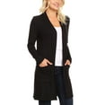 thumbnail image 2 of Women's Casual Long Sleeve Open Cardigan with Side Pockets, 2 of 5