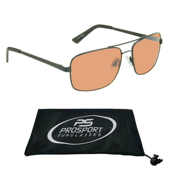 proSPORT Hd Blue Light Blocking Sunglass Men Women High Definition Amber Lens Metal Frame