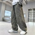 thumbnail image 2 of Ruyang Boys Corduroy Wide Leg Pants Kids Baggy Sweatpants Fall Casual Fashion Workout Jogger Trousers Skater Streetwear, 2 of 7