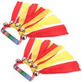 thumbnail image 4 of CIMAXIC Fête 1 Paire de Cloches pour Enfants avec Poignée en Plastique Rubans de Danse de Gymnastique Réutilisables Fournitures d'Instruments d'Éducation Précoce Cloches de Fête Portatives, 10.63"X5.51"X0.98 Pouces, 4 of 4