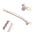 thumbnail image 3 of Unique Bargains 1 Pc Durable Camellia Faux Pearl Bag Extender Chain Purple Zinc Alloy, 3 of 5