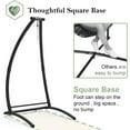 thumbnail image 6 of Yacona C-Type Hammock Hanging Chair with Stand, Outdoor Hammock Chair Swing, Hanging Chair with Neck Pillow, for Patio and Garden,Bedroom, Balcony, 300lbs, 6 of 7