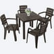 thumbnail image 4 of Comedor Plástico 4 Sillas Apilables 1 Mesa Apariciencia Madera Interior Exterior Ideal Patio Jardín Terraza Alberca Playa RIMAX, 4 of 11