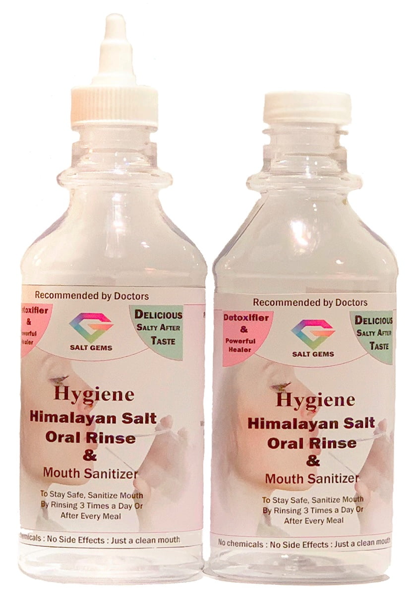 Giggly Gargles 2 Pack Hygiene Himalayan Salt Oral Rinse and Mouth Sanitizer