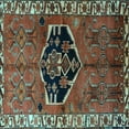 thumbnail image 1 of Ahgly Company Indoor Square Persian Light Blue Traditional Area Rugs, 7' Square, 1 of 4