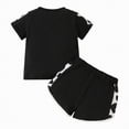 thumbnail image 3 of TOWED22 Girls Summer 2 Piece Outfits Kids Oversized T Shirts and Shorts Clothing Sets 5-14 Years Black,2-3 Y, 3 of 7