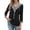 Black, variant on Zeagoo Womens Blouses 3/4 Sleeve V Neck Flounce Shirts Casual Dressy Tunic Tops Summer Fall Fashion Clothes
