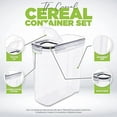 thumbnail image 4 of czcpp-Pack of 4 Cereal Containers Storage - Cereal Dispenser & Food Storage Containers for Pantry Organization and Storage -Food Dispensers for Kitchen Counter and Cookie Jars, 4 of 4