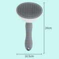 thumbnail image 6 of Pet Self-Cleaning Brush with Retractable Fine Pins – 150° Detangling Comb for Cats & Dogs, Ergonomic Grip & Hanging Hole (20cm/8.2in), 6 of 9