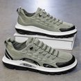 thumbnail image 3 of Zapatillas de deporte de alta calidad para hombre, calzado deportivo de lona transpirable sin cordones, zapatos informales con plataforma antideslizante, calzado de trabajo para hombre 2024, 3 of 5