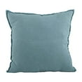 thumbnail image 2 of SARO 13049.SE20S 20 in. Square Fringed Design Linen Down Filled Pillow - Sea Green, 2 of 6