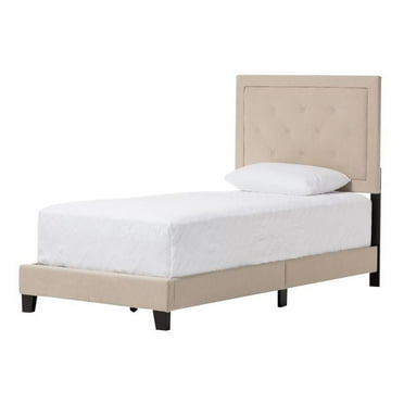 Kingfisher Lane Linen Twin Bed in Beige