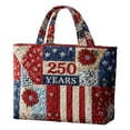 thumbnail image 2 of American 250th Anniversary Quilted Tote Bag, Patriotic Canvas Shoulder Bag for Casual Use, 2 of 5