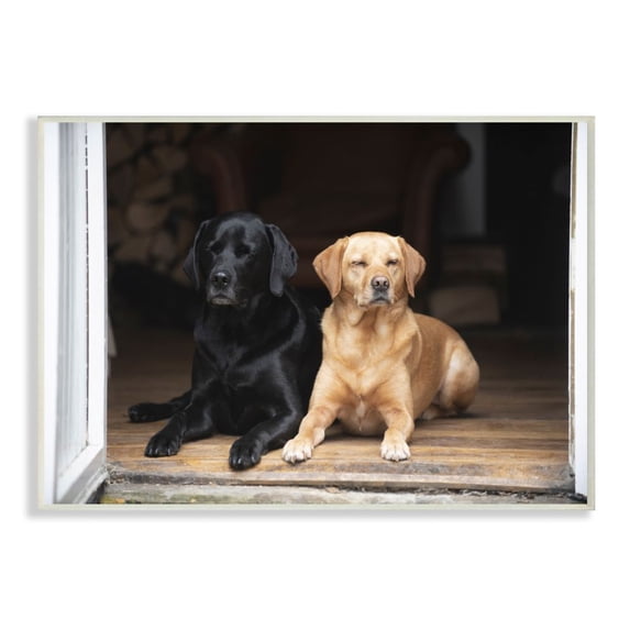 Stupell Industries Best Friends Dog Pet Animal Home Cabin Photo Wall Plaque Art by Villager Jim