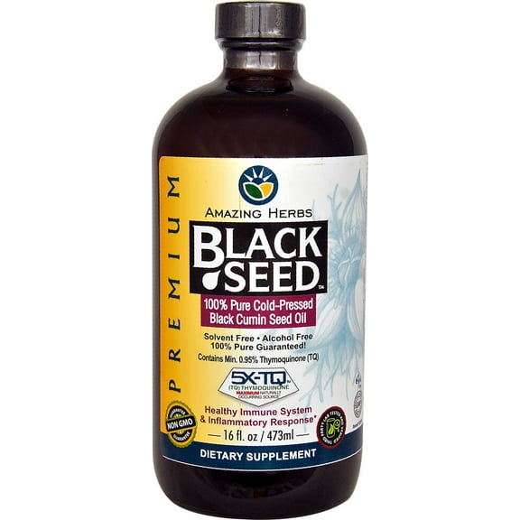 Amazing Herbs Black Seed Oil -- 16 fl oz