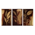 thumbnail image 2 of Designart "Terra Cotta Chocolate Leaves Earthy Elegance I" Landscape Forest Wall Art Set Of 3 - Forest Brown Gallery Wall Set For Home Decor, 2 of 6