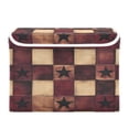 thumbnail image 7 of Yayeee Collapsible Cube Storage Bin with Lid Fabric Closet Decorative Basket with Handles, Star Spangled Squares, 7 of 7