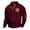 #_003Wine, variant on Hogleaql Mens Pullover Sweater Quater Button Classic Collar Knitted Sweaters Elbow Patches Fall Winter Long Sleeve Pullover Dark Gray M